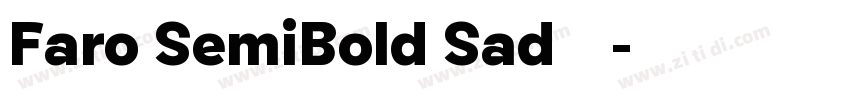 Faro SemiBold Sad下载字体转换